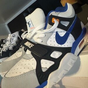 Nike Blue and White Retro Athletic Shoes